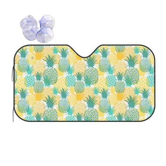 Kdxio Pineapples1 Print Front Windshield Sun Shade,Folding Auto Sunshade for Car Truck SUV-Medium