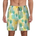 thumbnail image 1 of Kdxio Pineapples1 Print Men'S Swim Trunks With Compression Liner 7 Inch Inseam Quick Dry Swim Shorts, 1 of 7