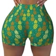 thumbnail image 1 of Kdxio Pineapples1 Print Workout Shorts for Women Seamless Soft Smooth Gym Yoga Scrunch Active Shorts, 1 of 9