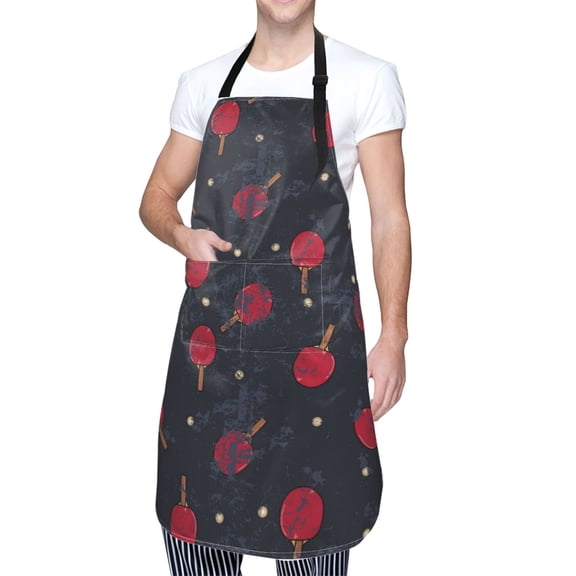 Kdxio Ping Pong Apron with Pockets Adjustable Kitchen Aprons for Men Women Waterproof Aprons for Cooking,Drawing,Crafting, Baking Household Cleaning
