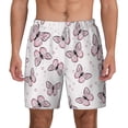 thumbnail image 1 of Kdxio Pink Butterflies (2) Print Men'S Swim Trunks With Compression Liner 7 Inch Inseam Quick Dry Swim Shorts, 1 of 7
