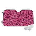 thumbnail image 1 of Kdxio Pink Butterfly Print Windshield Sun Shade,UV Rays and Sun Heat Protection,Sunshade for Car Windshield,Car Shade Front Windshield -, 1 of 6