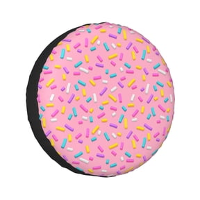 Kdxio Pink Donut for Tire Cover Wheel Protectors Tyre Covers Weatherproof Wheel Covers Universal Fit for Trailer Rv SUV Truck Camper Travel Trailers 17 inch