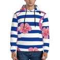 thumbnail image 1 of Kdxio Pink Flamingo Print Mens Casual Hooded Collar Drawstring Hoodies Pullover Sweatshirts Casual Long Sleeve Shirts-3X-Large, 1 of 7