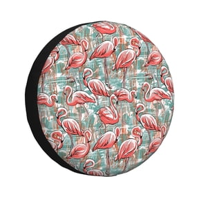 Kdxio Pink Flamingo for Tire Cover Wheel Protectors Tyre Covers Weatherproof Wheel Covers Universal Fit for Trailer Rv SUV Truck Camper Travel Trailers 16 inch