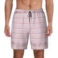 thumbnail image 1 of Kdxio Pink Flower Board Print Men'S Swim Trunks With Compression Liner 7 Inch Inseam Quick Dry Swim Shorts, 1 of 7