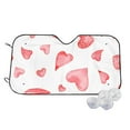 thumbnail image 1 of Kdxio Pink Hearts Print Windshield Sun Shade,UV Rays and Sun Heat Protection,Sunshade for Car Windshield,Car Shade Front Windshield - Medium, 1 of 6