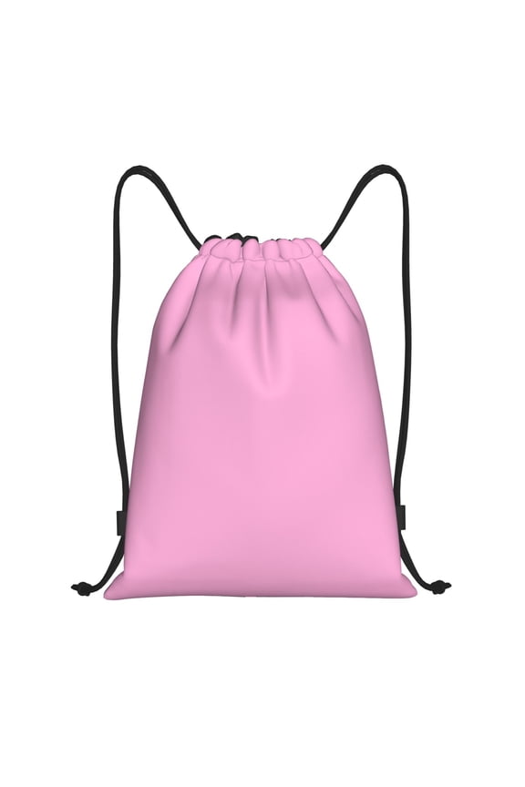 Pink Print Drawstring Backpack Bag,Waterproof Draw String Back Sack, Gym Drawstring Bags Swim Bag For Unisex