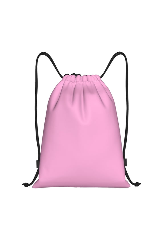 Pink Print Drawstring Backpack Bag,Waterproof Draw String Back Sack, Gym Drawstring Bags Swim Bag For Unisex