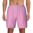 thumbnail image 1 of Kdxio Pink Print Men'S Swim Trunks With Compression Liner 7 Inch Inseam Quick Dry Swim Shorts, 1 of 7