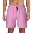 thumbnail image 1 of Kdxio Pink Print Men'S Swim Trunks With Compression Liner 7 Inch Inseam Quick Dry Swim Shorts, 1 of 7