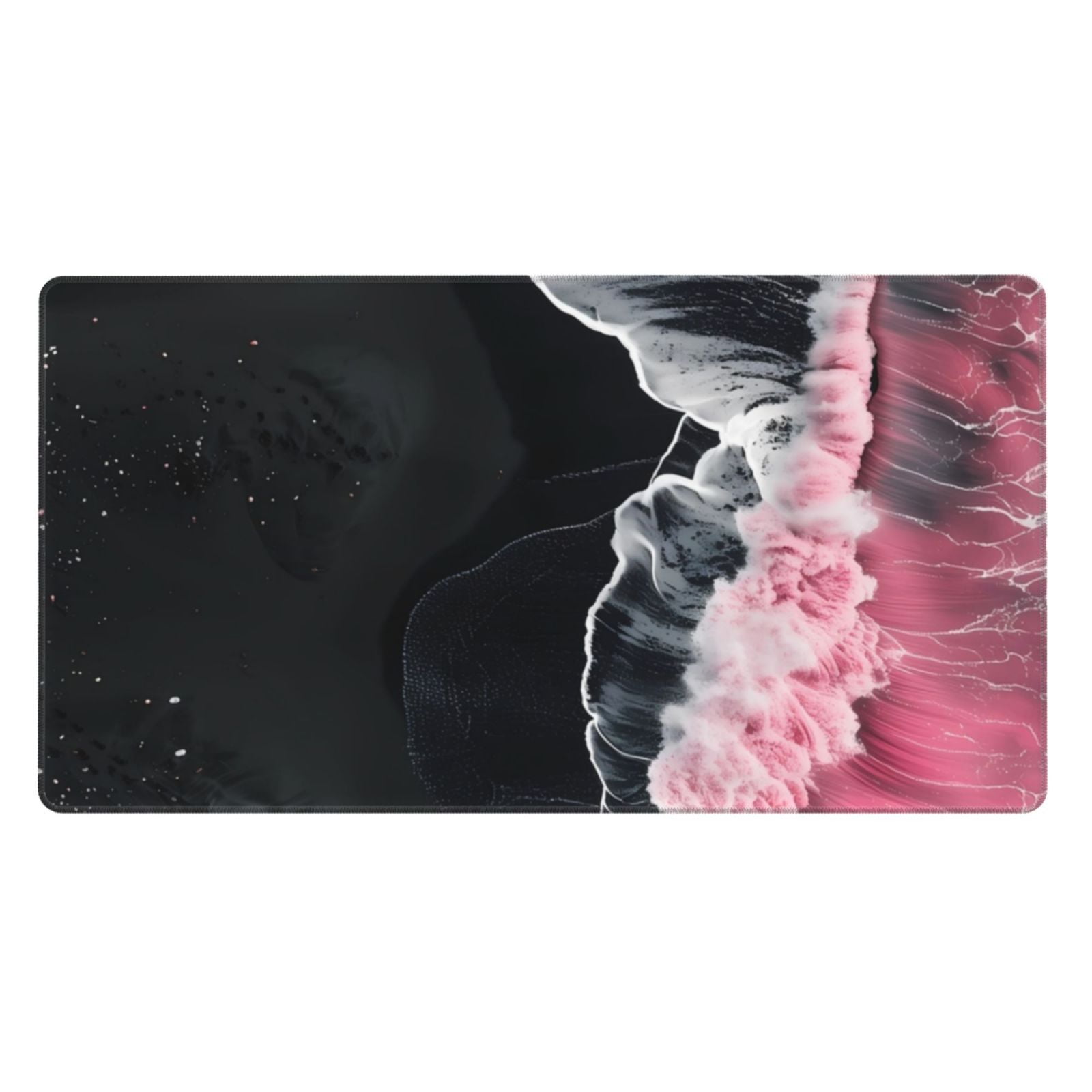 Kdxio Pink White Ocean Waves Print Large Gaming Mouse Pad,Non-Slip Base,Water Resist Keyboard Pad for Gamer,Office & Home,29.5 x 15.8 in