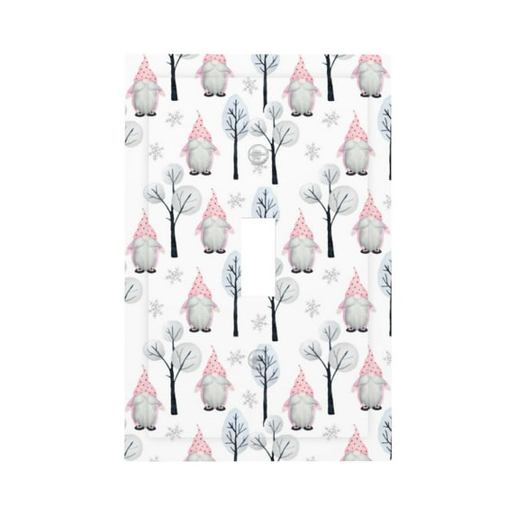 Kdxio Pink oldman Winter Forest Decorator Light Switch or Receptacle Outlet Wall Plate Decorator Wall Plate Child Safe Outlet Cover-Style T