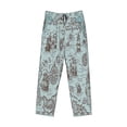 thumbnail image 1 of Kdxio Pirate Adventure Map Print Men's Sleep Pajama Pant Lounge Pants with Pockets, 1 of 8