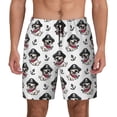 thumbnail image 1 of Kdxio Pirate Puppy Print Men's Swim Trunks with Compression Liner 7 Inch Inseam Quick Dry Swim Shorts, 1 of 5