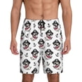 thumbnail image 1 of Kdxio Pirate Puppy Print Mens Sleep Shorts Bottoms Soft Comfy Pajama Wear Pants with Drawstring Pockets, 1 of 5