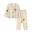 thumbnail image 1 of Kdxio Pita Tortilla Women's Pajama Sets Long Sleeve Button Down Sleepwear Nightwear Soft Pjs Lounge Sets-Medium, 1 of 7
