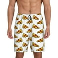 thumbnail image 1 of Kdxio Pizza Print Mens Sleep Shorts Bottoms Soft Comfy Pajama Wear Pants with Drawstring Pockets, 1 of 7