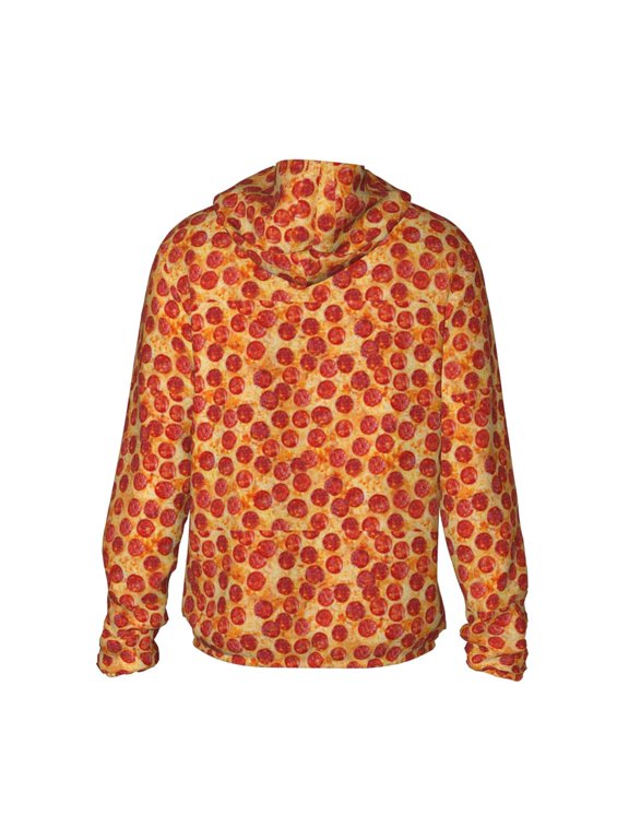 Pizza Print Women Men Sun Protection UPF 50+ Jackets Zip Up Long Sleeve Hoodie Hiking Lightweight with Pockets