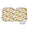 thumbnail image 1 of Kdxio Pizza Slices Print Windshield Sun Shade,UV Rays and Sun Heat Protection,Sunshade for Car Windshield,Car Shade Front Windshield - Small, 1 of 5