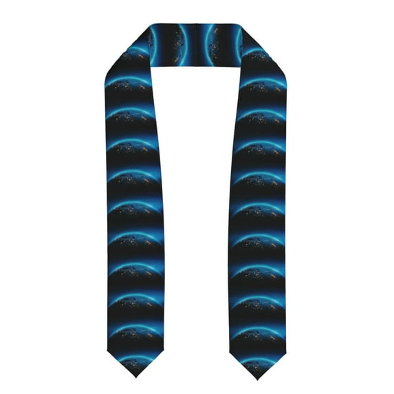 Kdxio Planet Earth Graduation Stole Class, Graduation Sash, Unisex Adult 36" Academic Commencements-Flattened