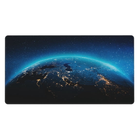 Kdxio Planet Earth Print Large Gaming Mouse Pad,Non-Slip Base,Water Resist Keyboard Pad for Gamer,Office & Home,29.5 x 15.8 in