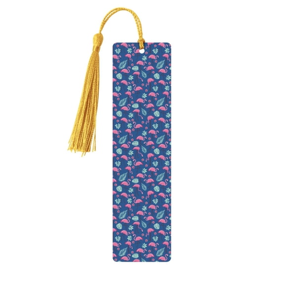 Kdxio Plants And Flamingos Print Metal Tassel Bookmarks,Perfect Gift for Art Lovers and Bookworms Metal Bookmarks for Women