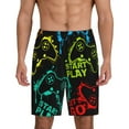 thumbnail image 1 of Kdxio Play Game Start Print Mens Sleep Shorts Bottoms Soft Comfy Pajama Wear Pants with Drawstring Pockets, 1 of 7