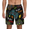 thumbnail image 1 of Kdxio Play Game3 Print Men'S Swim Trunks With Compression Liner 7 Inch Inseam Quick Dry Swim Shorts, 1 of 7