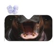 thumbnail image 1 of Kdxio Playful Baby Hippo Splash Print Front Windshield Sun Shade,Folding Auto Sunshade for Car Truck SUV-Medium, 1 of 5