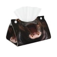 thumbnail image 1 of Kdxio Playful Baby Hippo Splash Print Tissue Box Cover,Modern PU Leather Rectangular Tissue Box Holder for Bathroom Living Room Bedroom Office Desk Car Home, 1 of 6