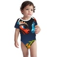 thumbnail image 1 of Kdxio Playful Colorful Dragons Flowers Pattern Unisex Baby Cotton Short Sleeve Bodysuits-2 Years, 1 of 5