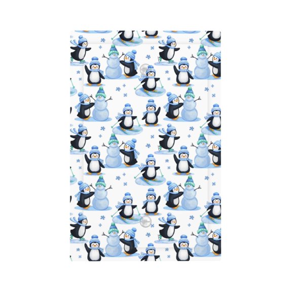 Kdxio Playful Penguins and Snowmen Decorator Light Switch or Receptacle Outlet Wall Plate Decorator Wall Plate Child Safe Outlet Cover-Style V