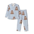 thumbnail image 1 of Kdxio Playful Walrus Wonders Men’s Pajama Set Pajamas For Men 2 Piece PJ Set with Men Pajama Pants and Long Sleeve T-Shirt Lounge Set-XX-Large, 1 of 7