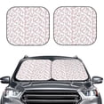 thumbnail image 1 of Kdxio Playing Rabbit Print 2-Piece Sun Shade Front Windshield - Foldable Car Front Window Sunshades for Most Sedans SUV Truck, 1 of 6