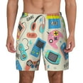 thumbnail image 1 of Kdxio Playing Video Games Print Men'S Swim Trunks With Compression Liner 7 Inch Inseam Quick Dry Swim Shorts, 1 of 7