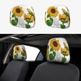 thumbnail image 1 of Kdxio Plump Sunflower And Sketch Pattern Print 2 Piece Car Head Rest Covers Set Auto Front/Rear Seats Headrest Cover Universal Fit Most Cars,Sedan, SUV, 1 of 9