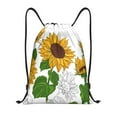thumbnail image 1 of Kdxio Plump Sunflower And Sketch Print Drawstring Backpack Bag,Waterproof Draw String Back Sack, Gym Drawstring Bags Swim Bag For Unisex, 1 of 9