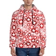 thumbnail image 1 of Kdxio Plus Cross Print Mens Casual Hooded Collar Drawstring Hoodies Pullover Sweatshirts Casual Long Sleeve Shirts-X-Large, 1 of 7