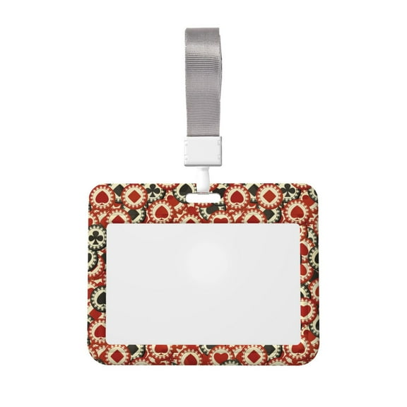 Kdxio Poker Chips Card Badge Holder Work Badge Sleeve for Office, School, Factory, ID Credit Cards, Driver Licenses and Passes