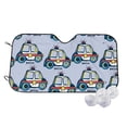 thumbnail image 1 of Kdxio Police Car Print Front Windshield Sun Shade,Folding Auto Sunshade for Car Truck SUV-Small, 1 of 6