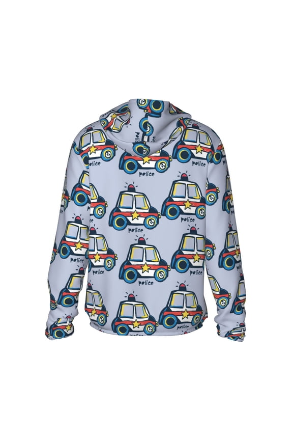 Police Car Print Women Men Sun Protection UPF 50+ Jackets Zip Up Long Sleeve Hoodie Hiking Lightweight with Pockets