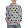 thumbnail image 1 of Kdxio Polka Dot Christmas Dog Print Womens Oversized Hoodies Sweatshirts Hooded Pullover Tops Sweaters Casual-Large, 1 of 7