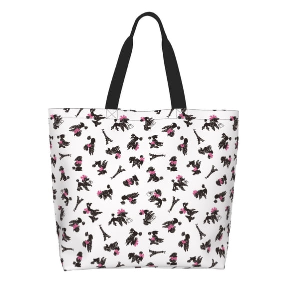 Kdxio Poodle Dog Casual Tote Bags Women Big Capacity Shoulder Bag for Women Travel Shoulder Bags Handbags
