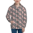 thumbnail image 1 of Kdxio Poodle Dog Pattern Kids Boys Girls Zip Up Hoodie 3D Printed Hooded Sweatshirt Hoody Coat with Pocket 7-12 Y-Medium, 1 of 6