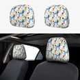 thumbnail image 1 of Kdxio Poodle Dog Pattern Print 2 Piece Car Head Rest Covers Set Auto Front/Rear Seats Headrest Cover Universal Fit Most Cars,Sedan, SUV, 1 of 9