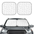 thumbnail image 1 of Kdxio Poodle Dog Print 2-Piece Sun Shade Front Windshield - Foldable Car Front Window Sunshades for Most Sedans SUV Truck, 1 of 6