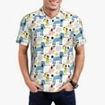 thumbnail image 1 of Kdxio Poodle Dog Print Men's Short Sleeve Polo Shirt,Midweight Men's Shirt, 1 of 6