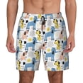 thumbnail image 1 of Kdxio Poodle Dog Print Men's Swim Trunks with Compression Liner 7 Inch Inseam Quick Dry Swim Shorts, 1 of 7