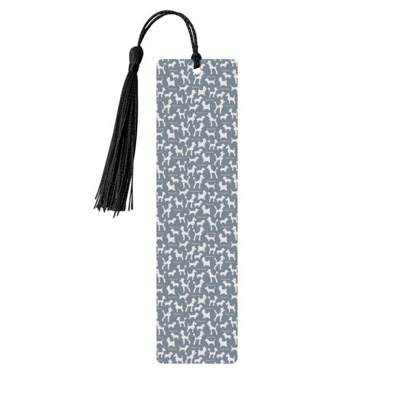 Kdxio Poodle Dog Print Metal Tassel Bookmarks,Perfect Gift for Art Lovers and Bookworms Metal Bookmarks for Women